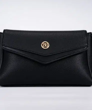 Small Leather Crossbody Bag - Black