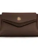 Small Leather Crossbody Bag - Coffee